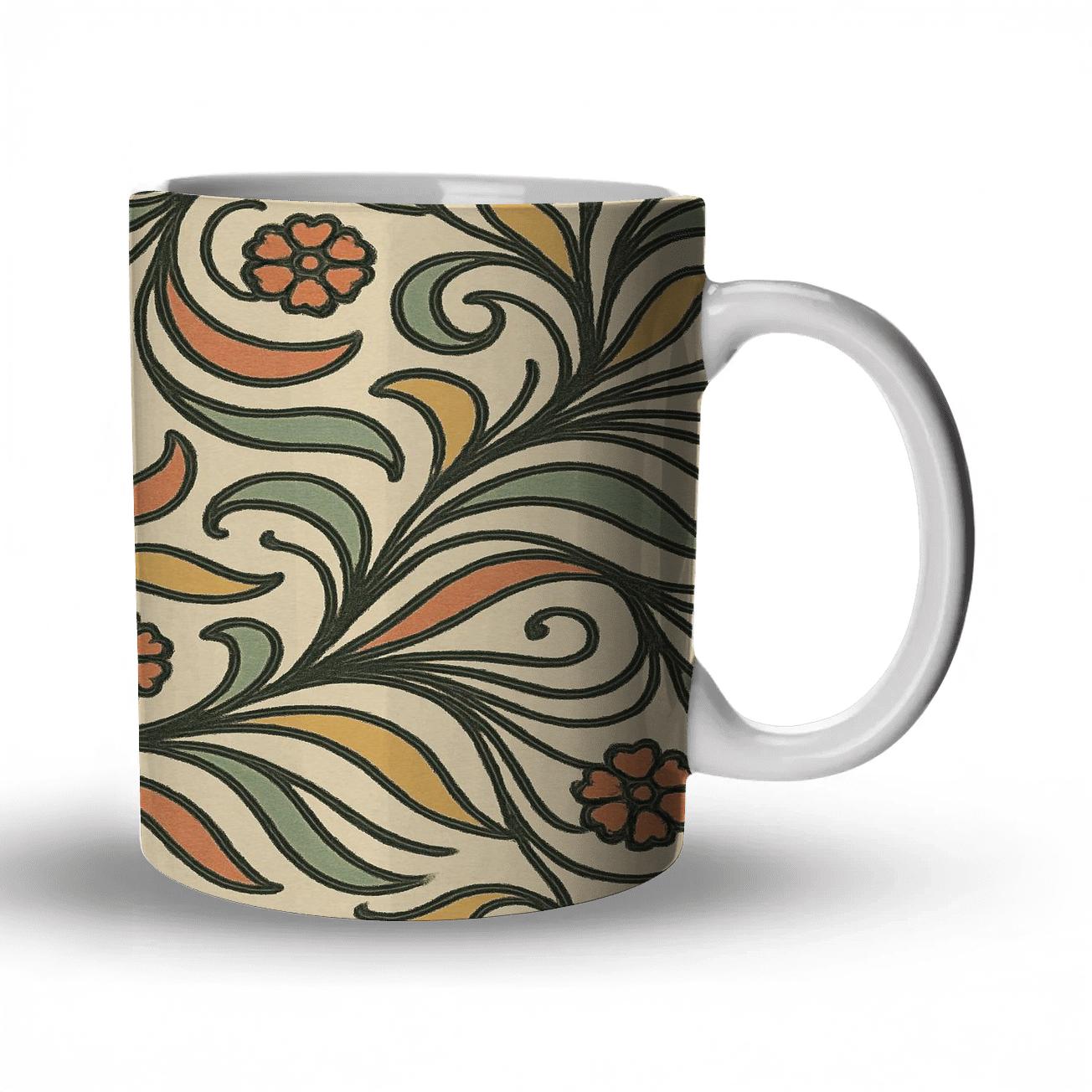 Arts And Crafts Comet Vine Filigree gift mugs for occasions