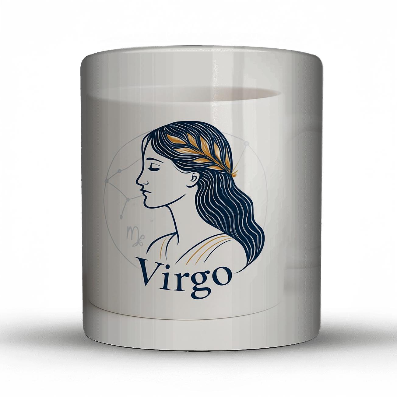 Virgo Astral Maiden Gold And Navy Line Art Mug insulated thermal mugs