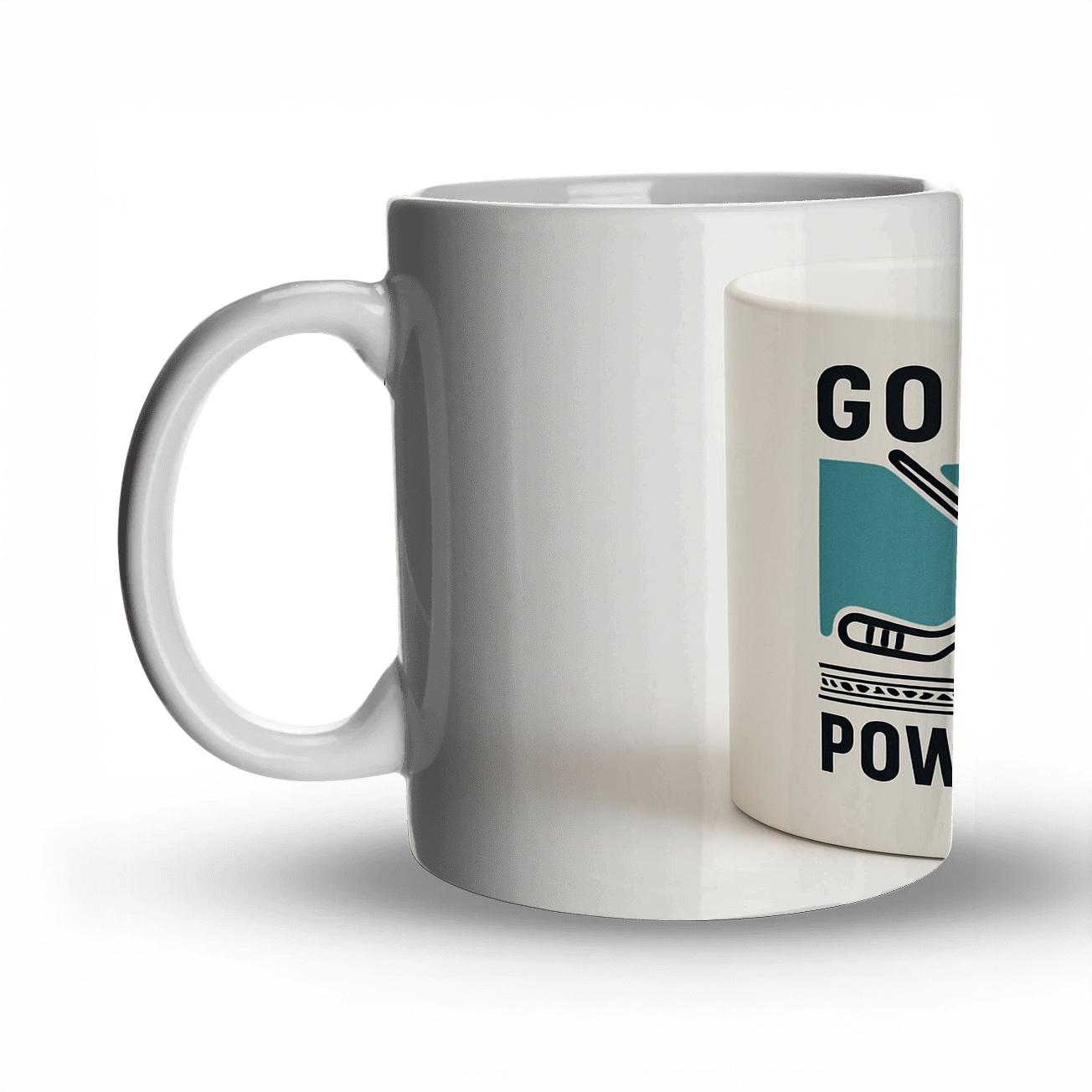 Nordic Hockey Crossed Sticks Go Team Line Art Mug personalized mugs