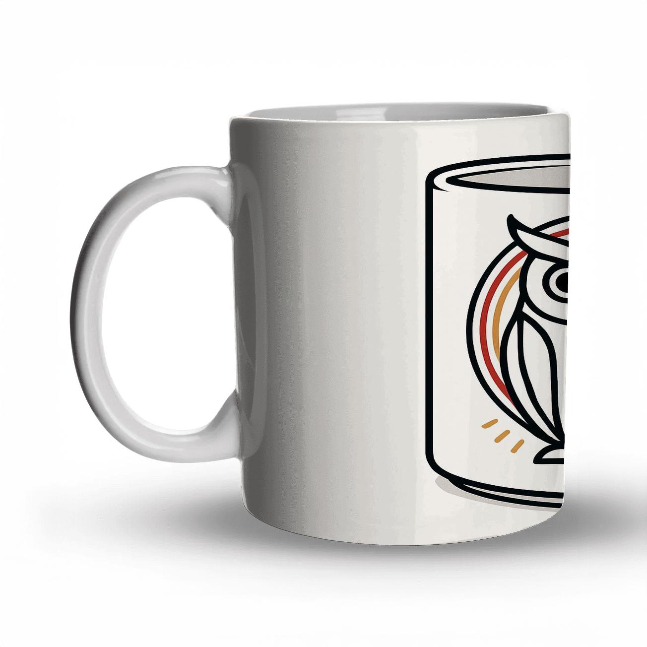 Pulsar Owl Ornamental Minimal premium drinkware mugs