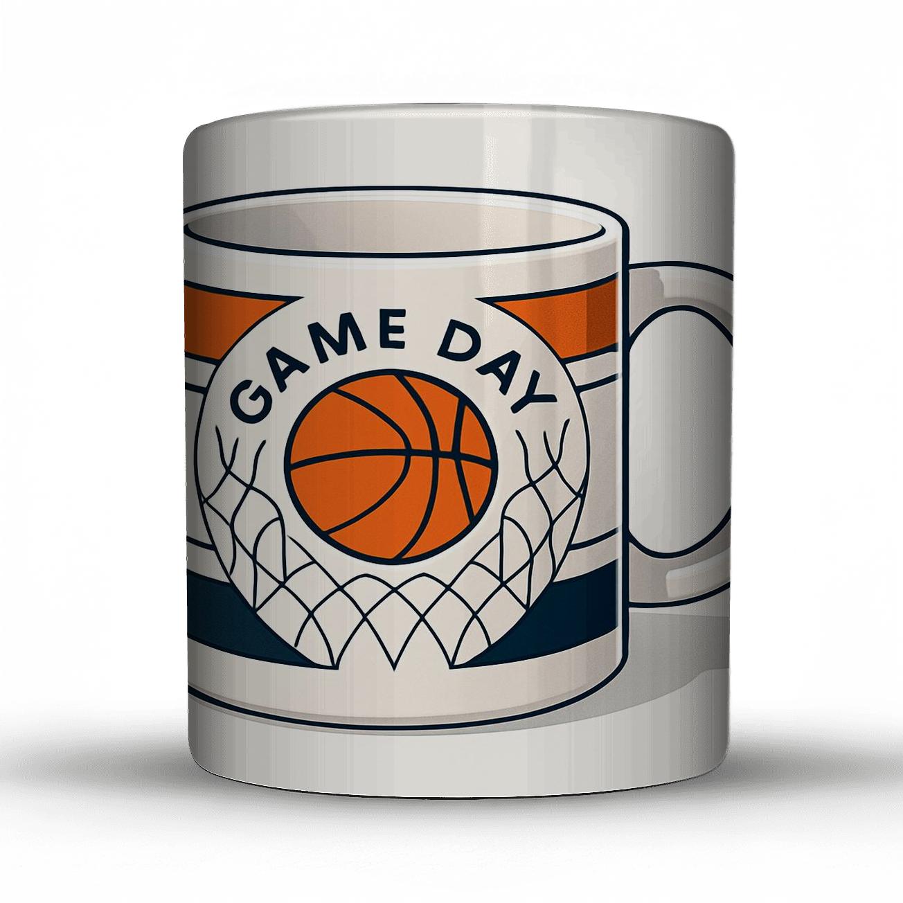 Bauhaus Basketball Net Game Day Line Art Mug insulated thermal mugs
