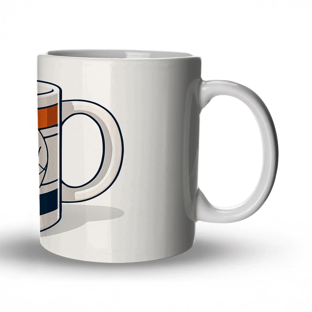 Bauhaus Basketball Net Game Day Line Art Mug insulated thermal mugs