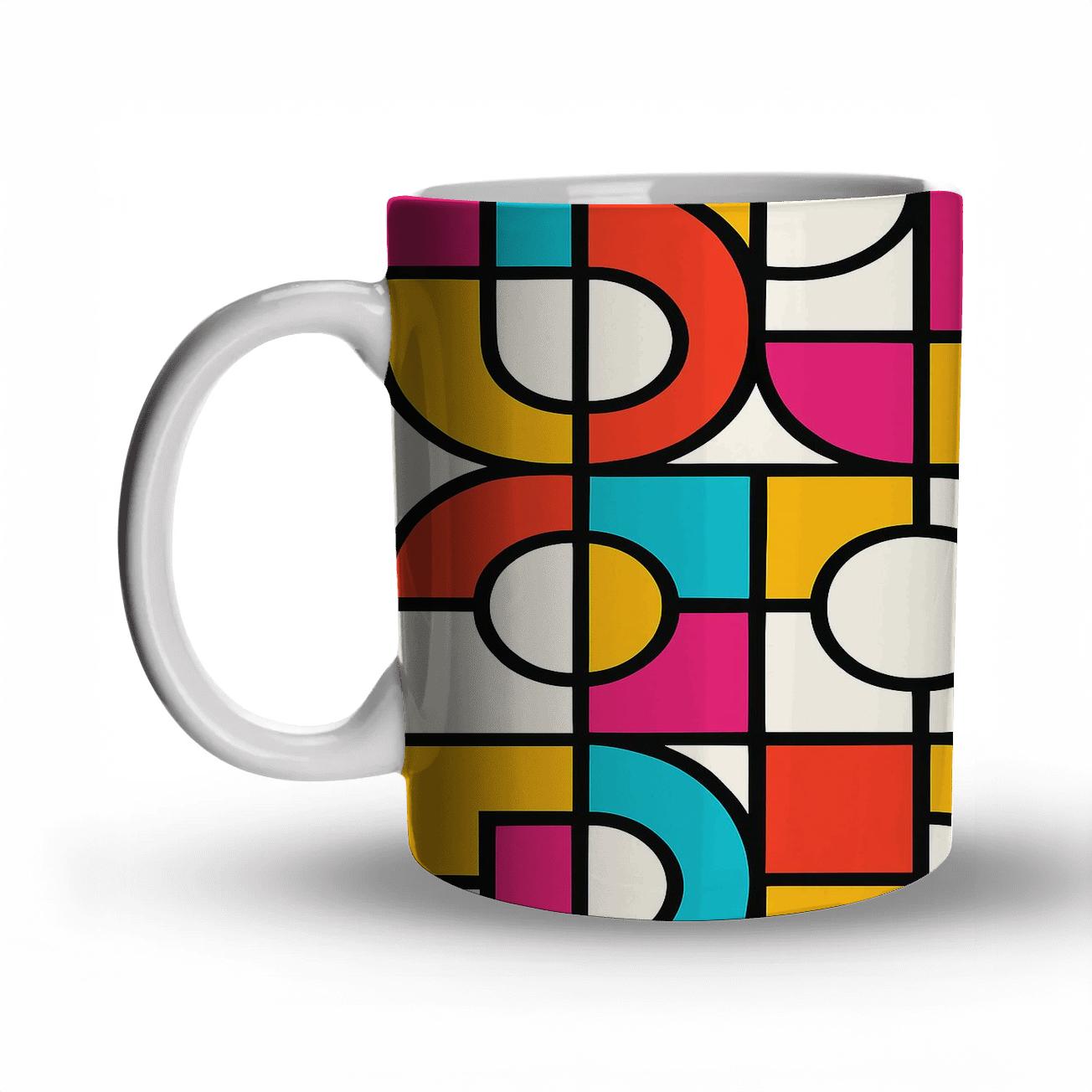 Bauhaus Neon Weave Study decorative mug sets