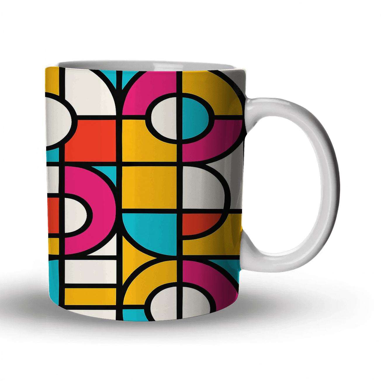 Bauhaus Neon Weave Study decorative mug sets