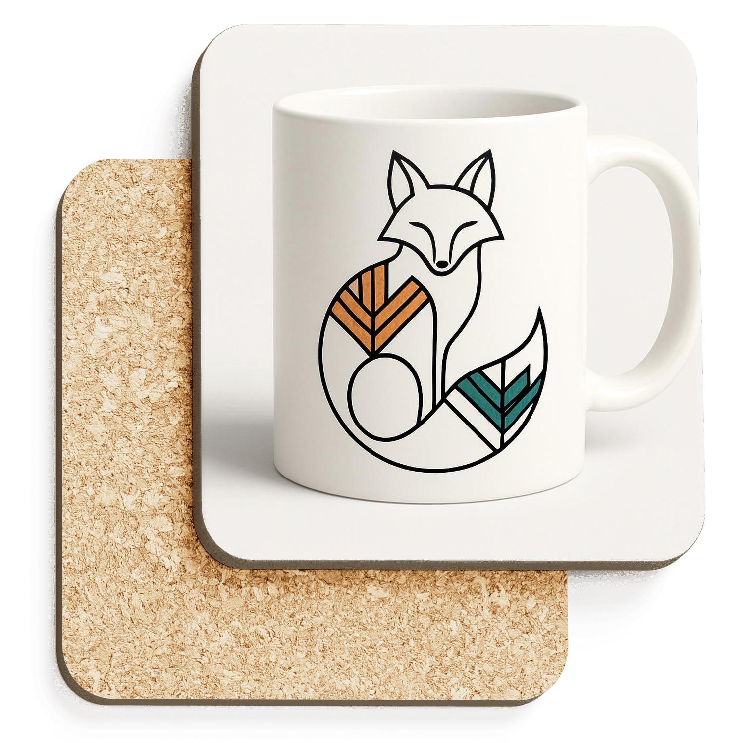 Art Deco Fox Chevron Wrap stone coaster collections