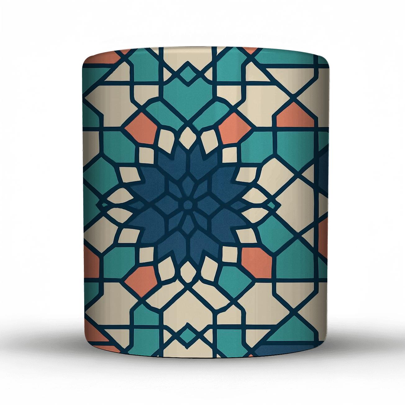 Girih Star Lattice Minimal Interlace custom printed mugs