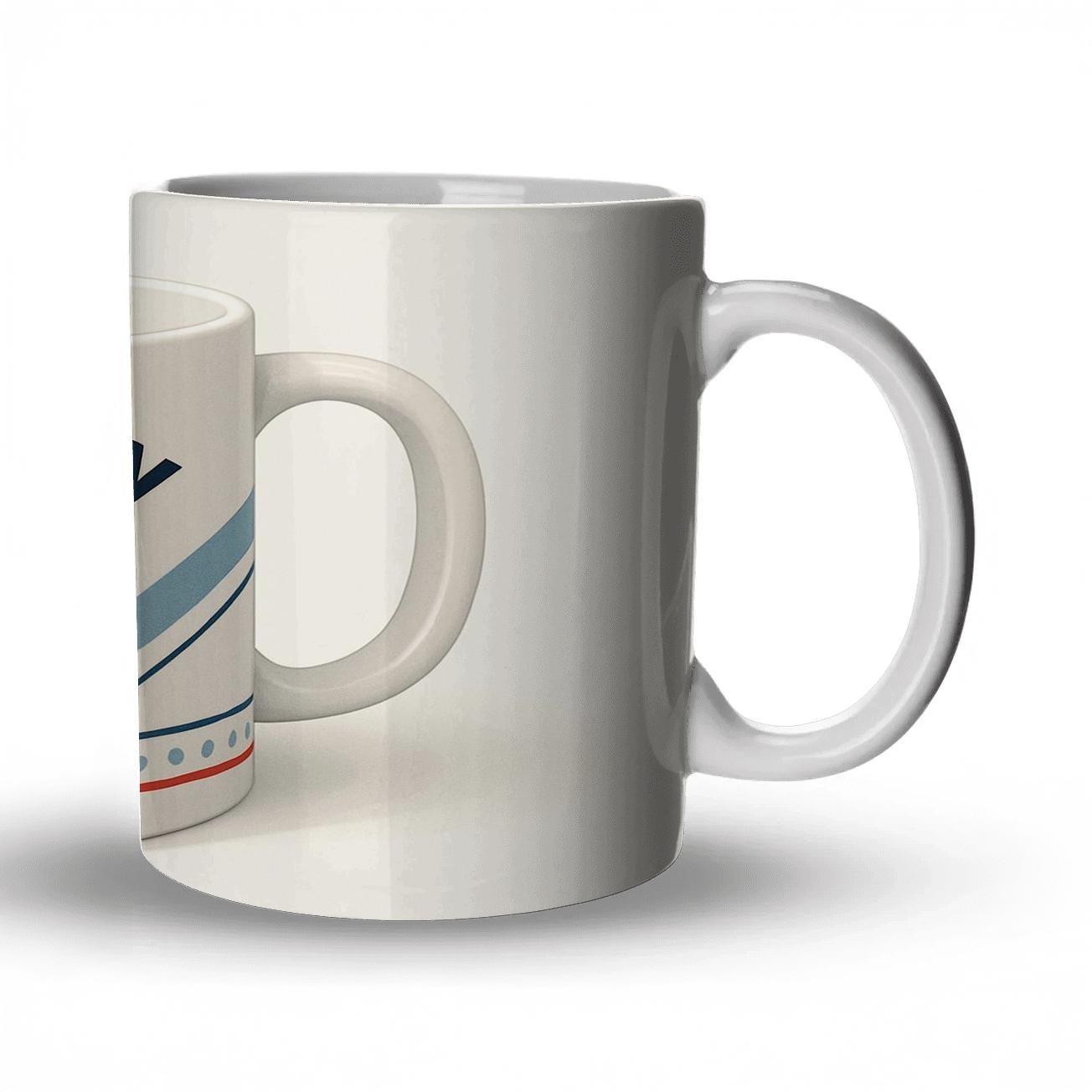 Constructivist Hockey Crossed Sticks Victory Line Art Mug insulated thermal mugs