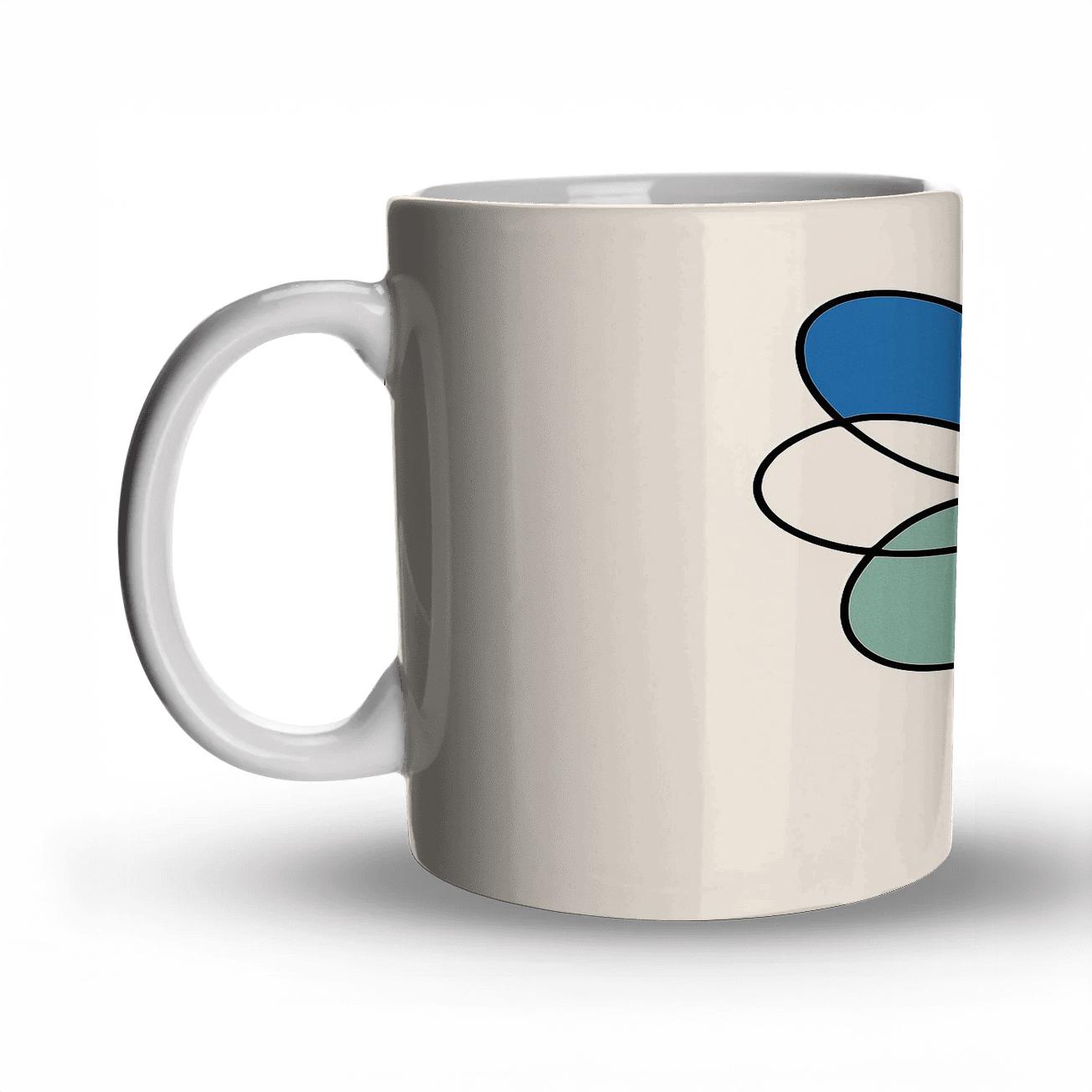 Orbit Bloom Line Art personalized mugs