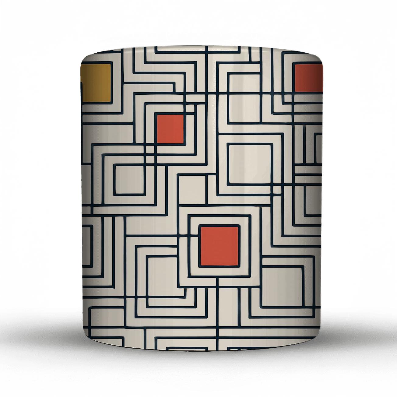 Bauhaus Weaving Grid Harmonics premium drinkware mugs
