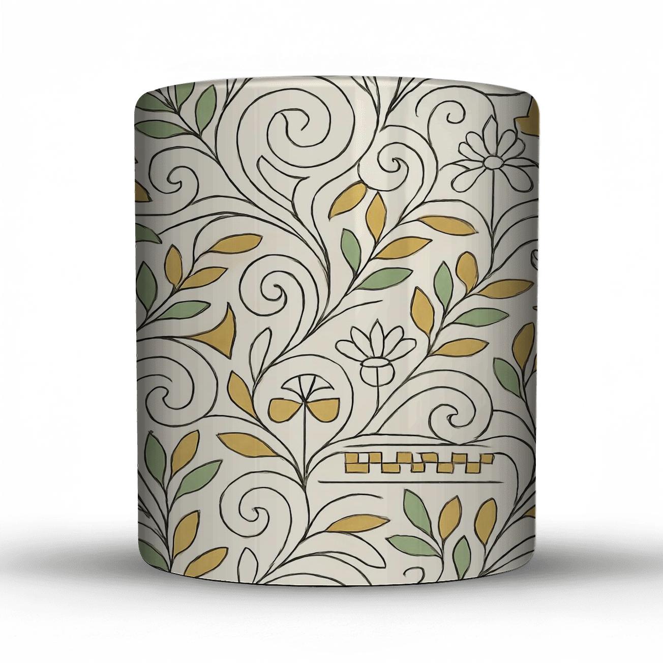 Vienna Secession Laurel Whiplash Pattern premium drinkware mugs