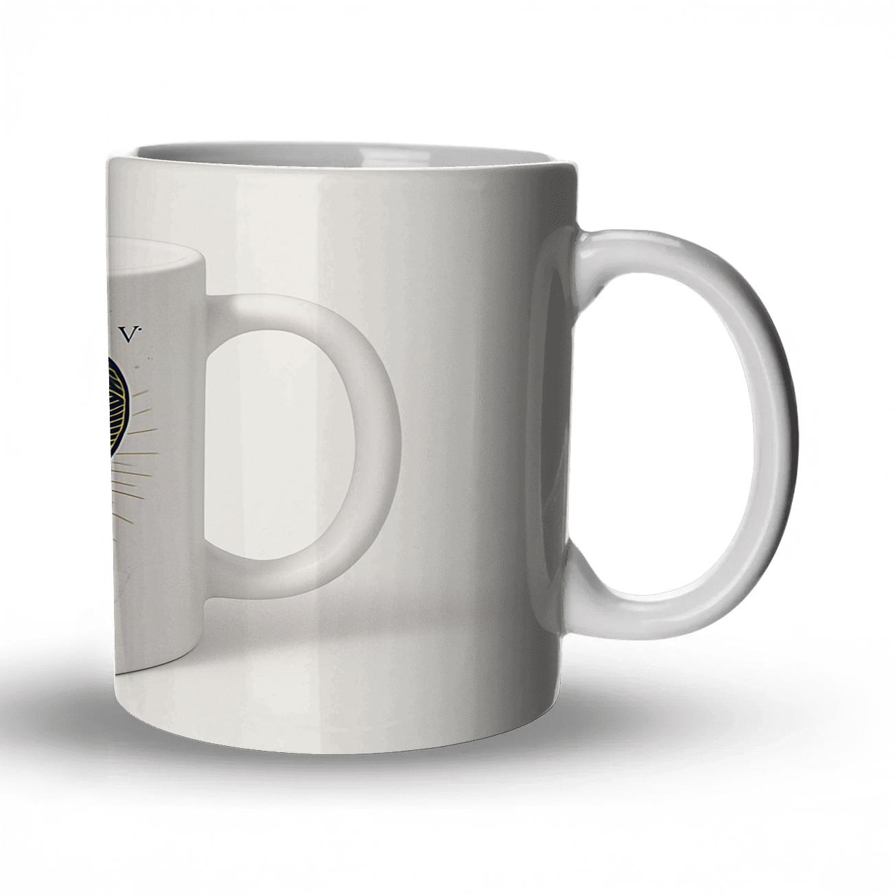 Aries Art Deco Ram Constellation Seal travel mugs with handles