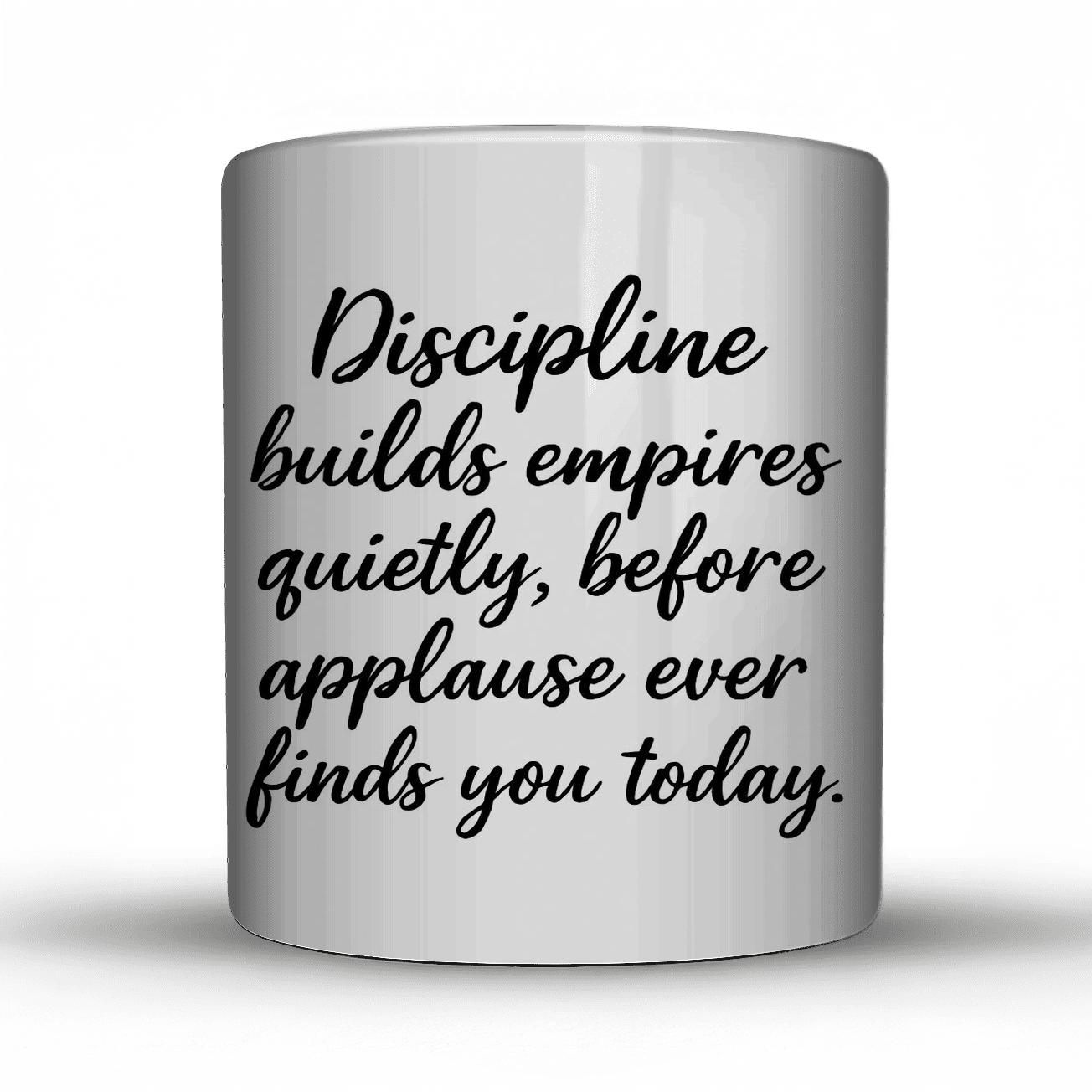 Rise Through Discipline ceramic coffee mugs