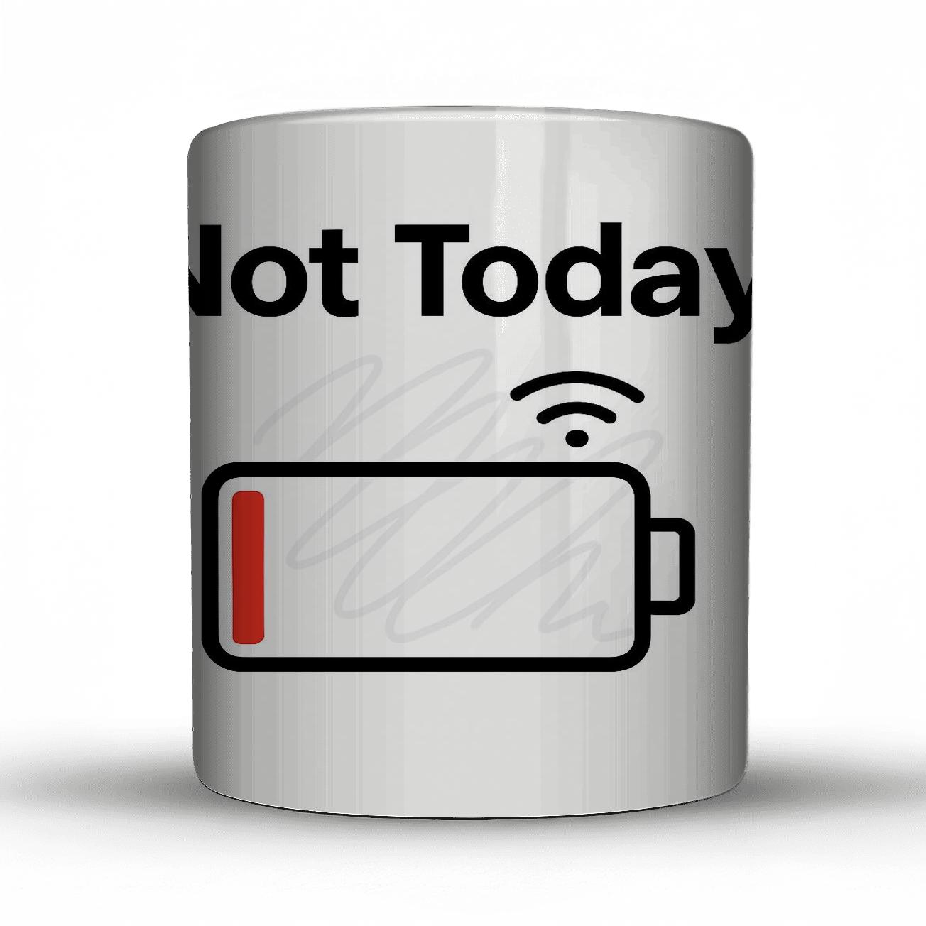 Social Battery Empty Not Today travel mugs with handles