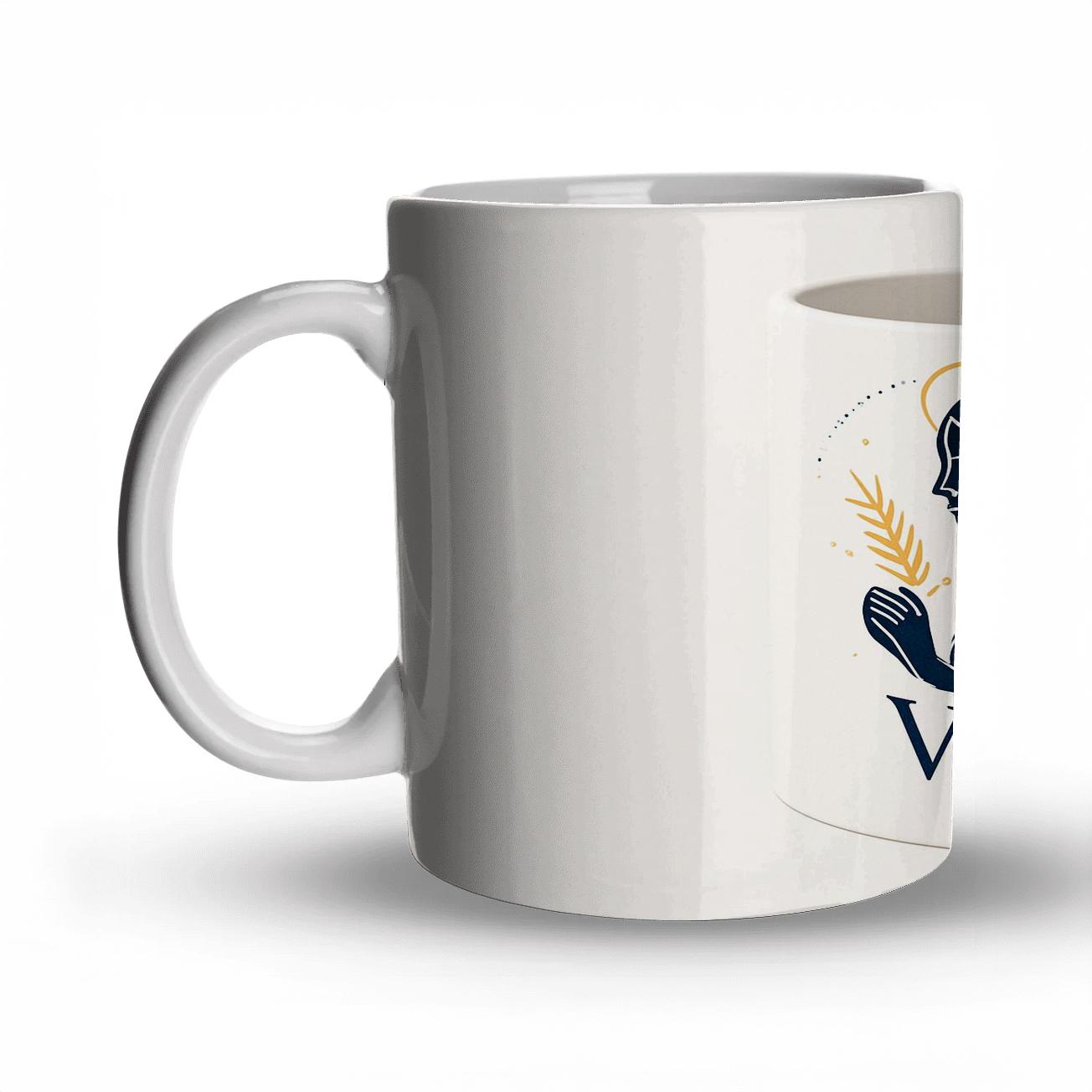 Virgo Medieval Manuscript Maiden Star Chart Emblem premium drinkware mugs