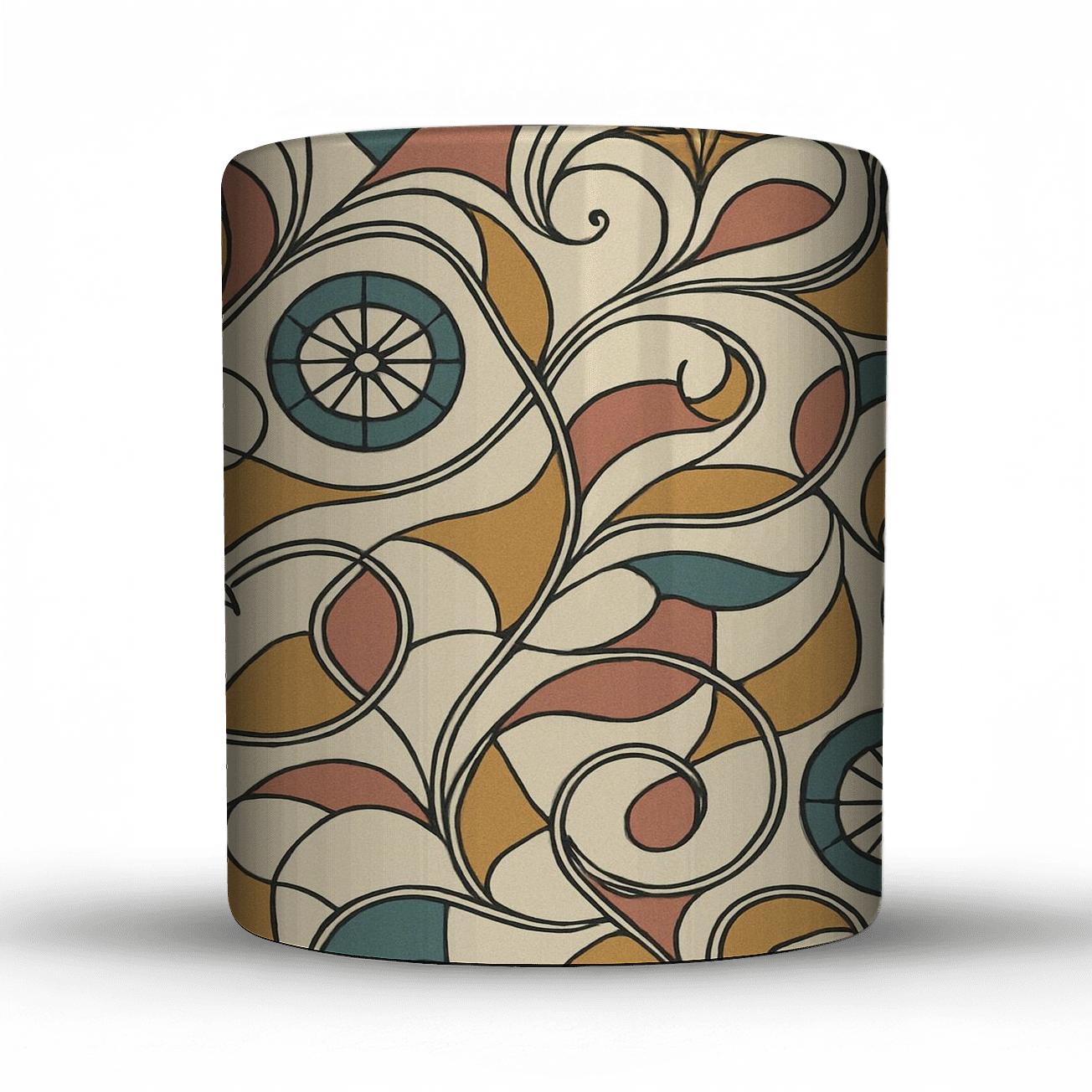 Art Nouveau Comet Garden Filigree decorative mug sets