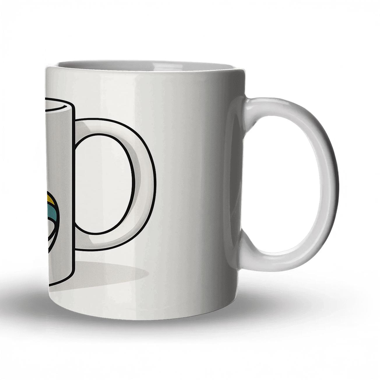 Arctic Fox Bauhaus Ribbon Wrap personalized mugs