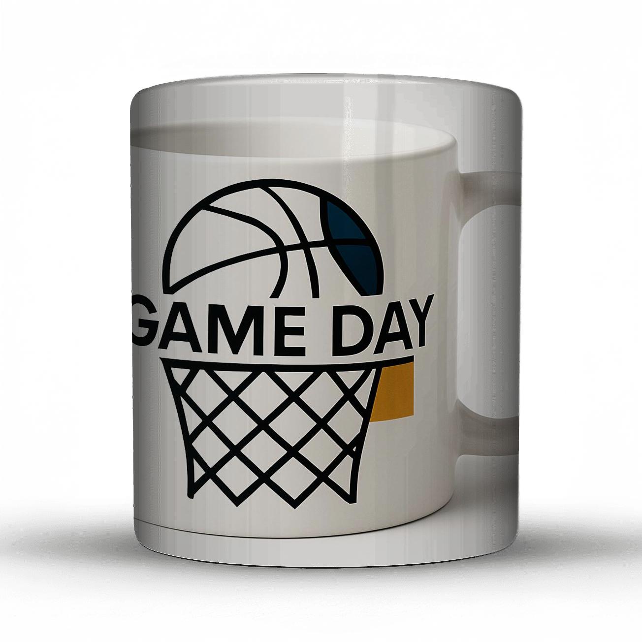 Basketball Net Geometry Game Day Mug novelty coffee mugs