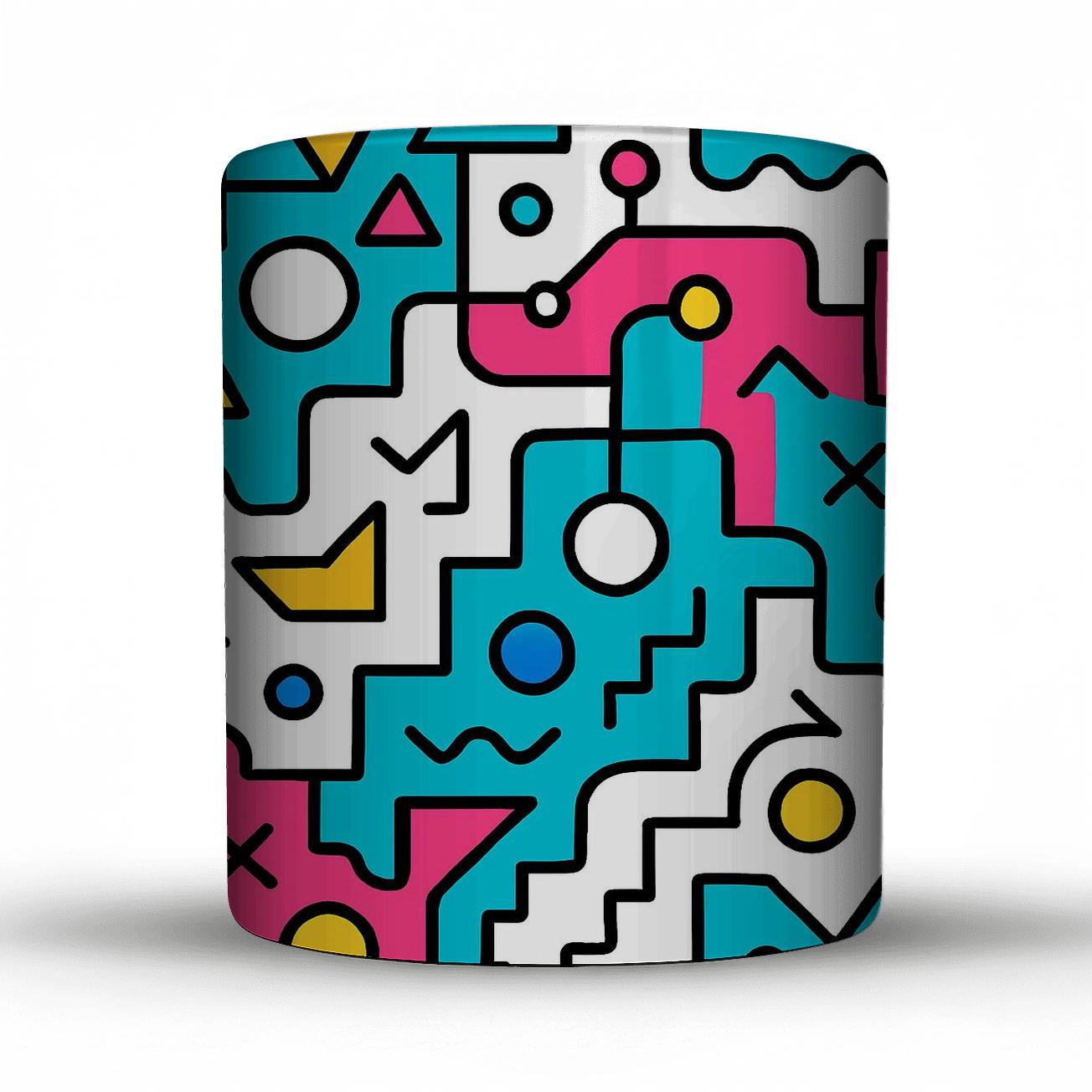 Memphis Metro Glyph Weave custom printed mugs