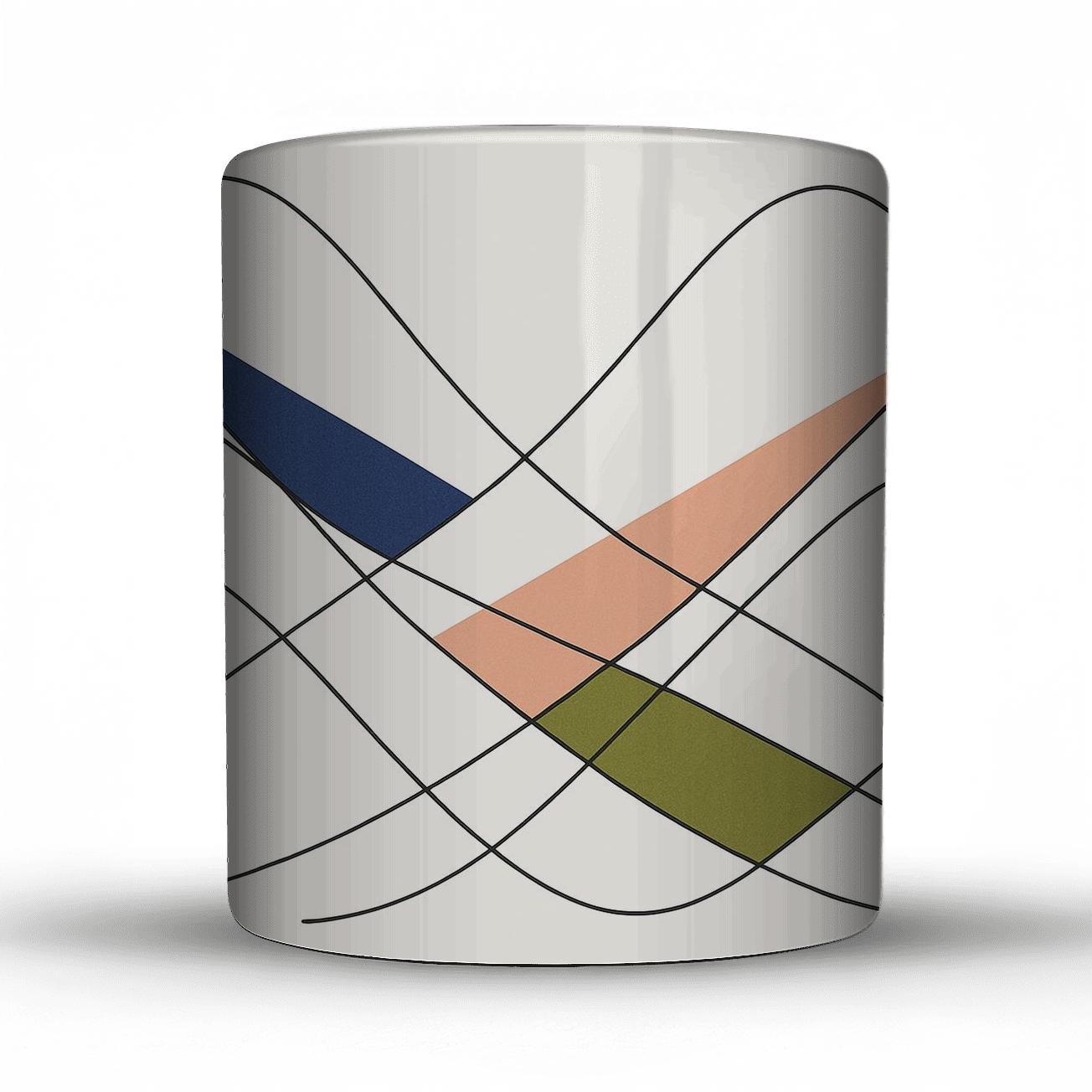 Tectonic Wave Geometry premium drinkware mugs