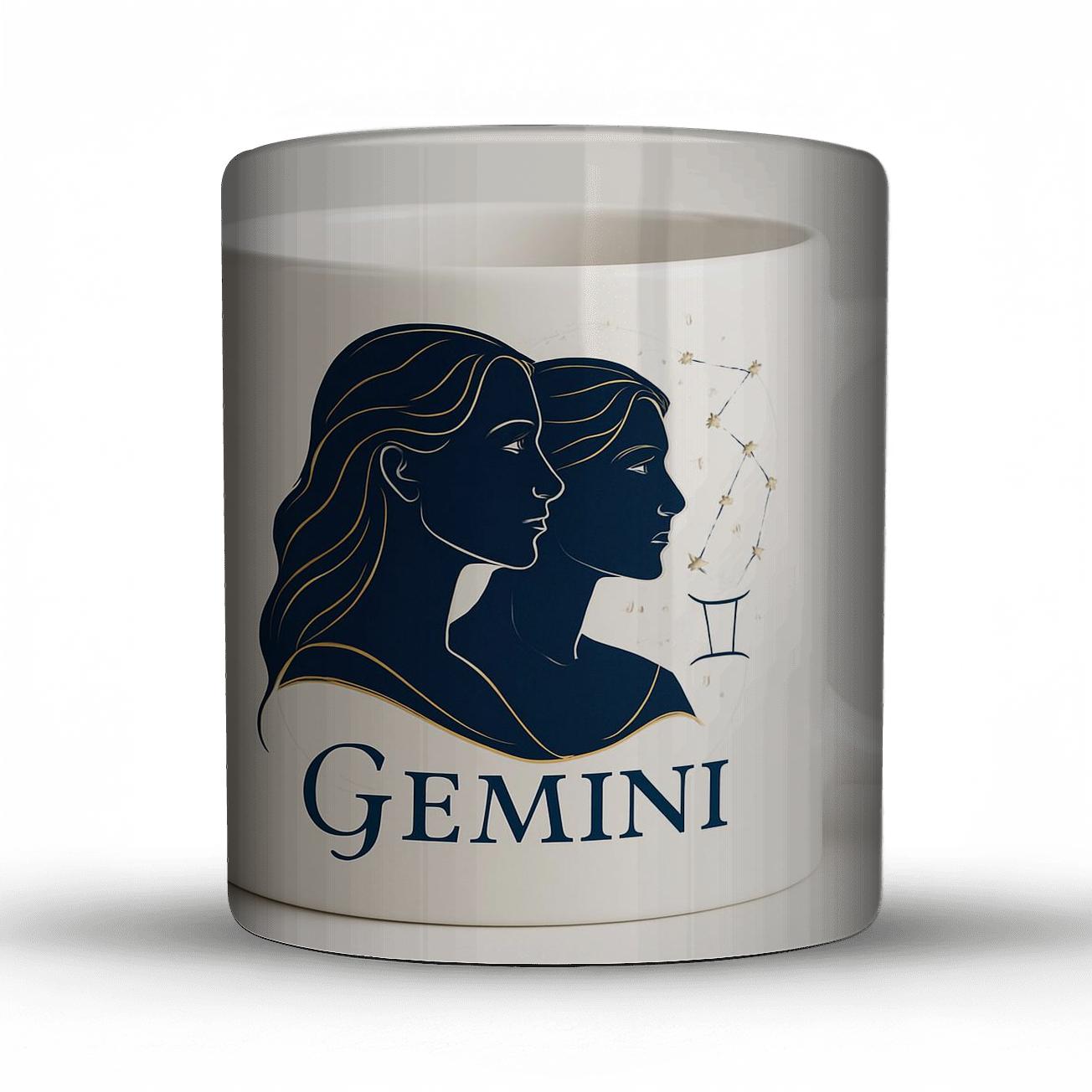 Gemini Twins Constellation Calligraphy Line Art Mug Design decorative mug sets