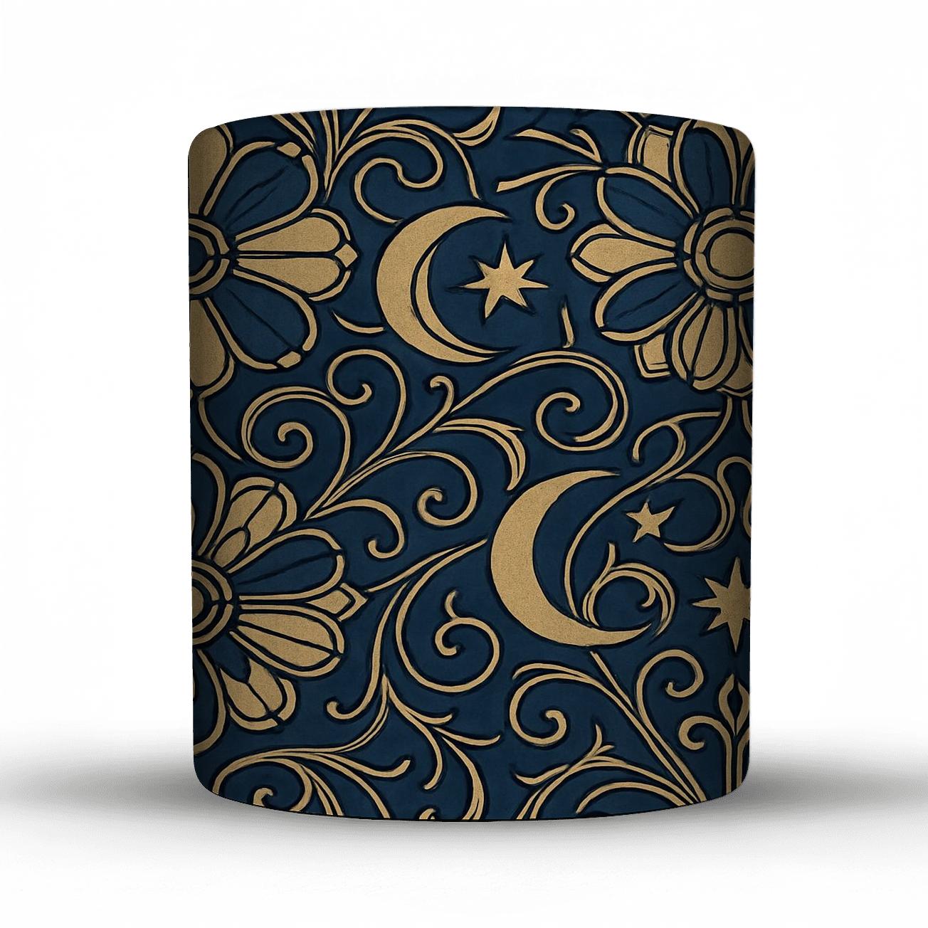 Art Nouveau Celestial Filigree Rosettes travel mugs with handles