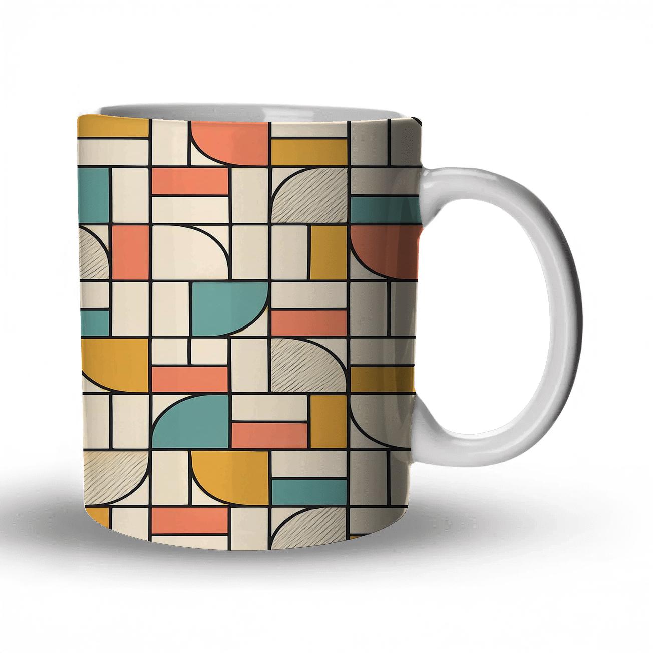 Bauhaus Loom Interlock Grid premium drinkware mugs