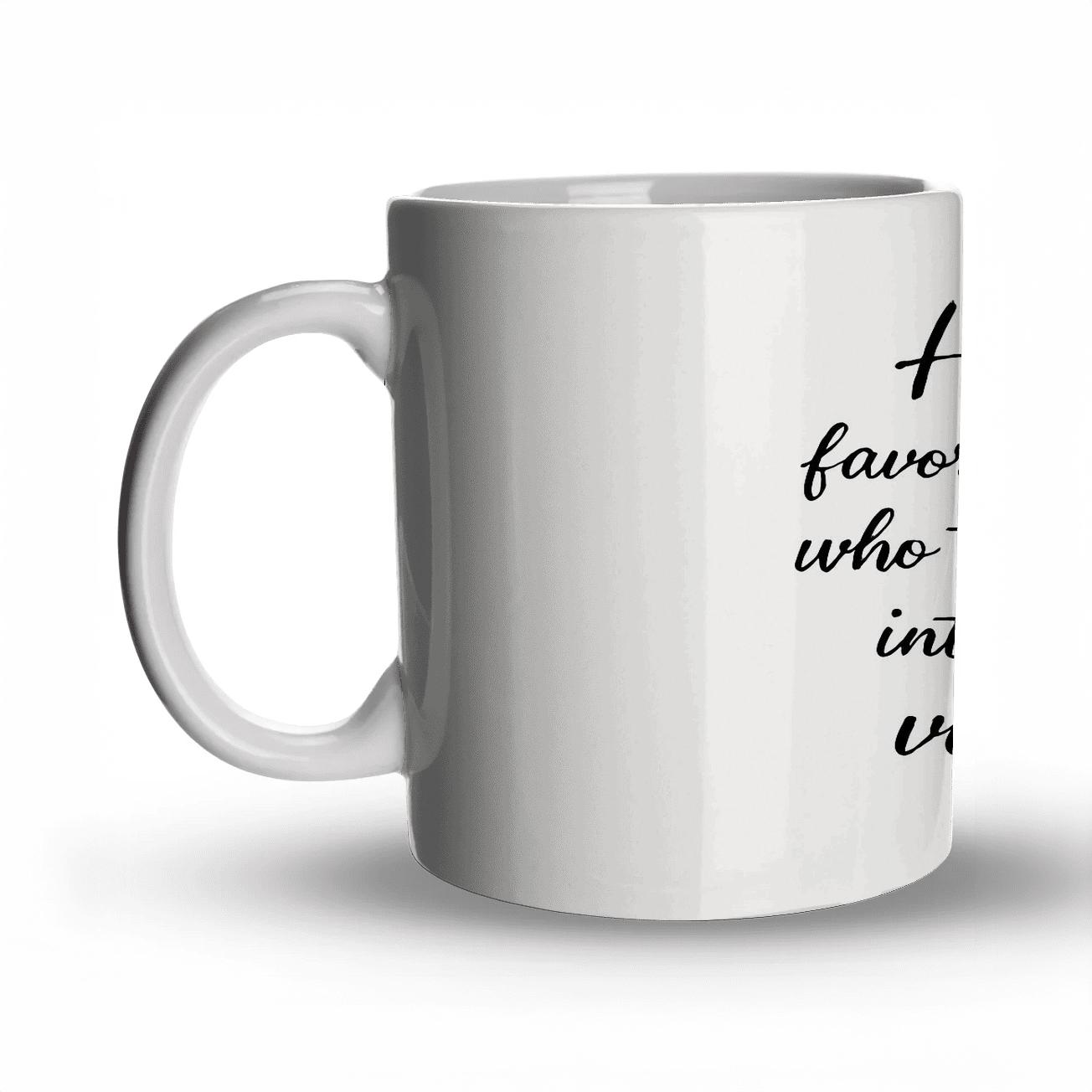 History Favors The Relentless personalized mugs