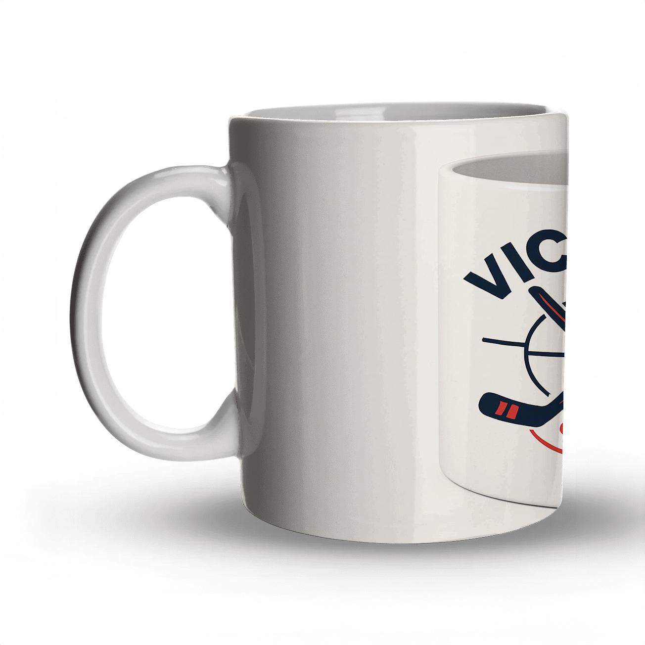 Hockey Rally Minimal Line Art Mug custom printed mugs