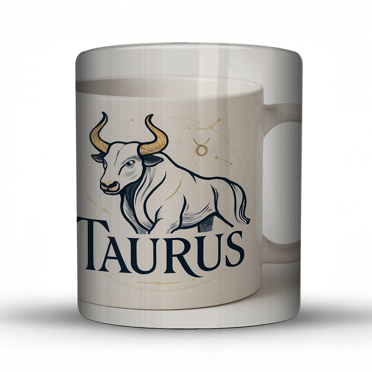 Taurus Celestial Engraving Mug Design travel mugs with handles