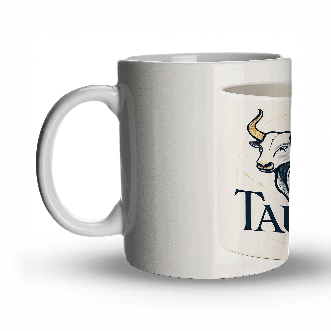 Taurus Celestial Engraving Mug Design travel mugs with handles