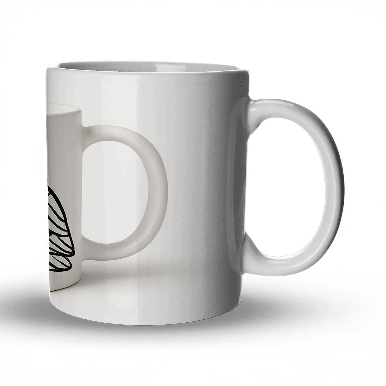 Ukiyo E Owl Night Wave Minimal Mug gift mugs for occasions