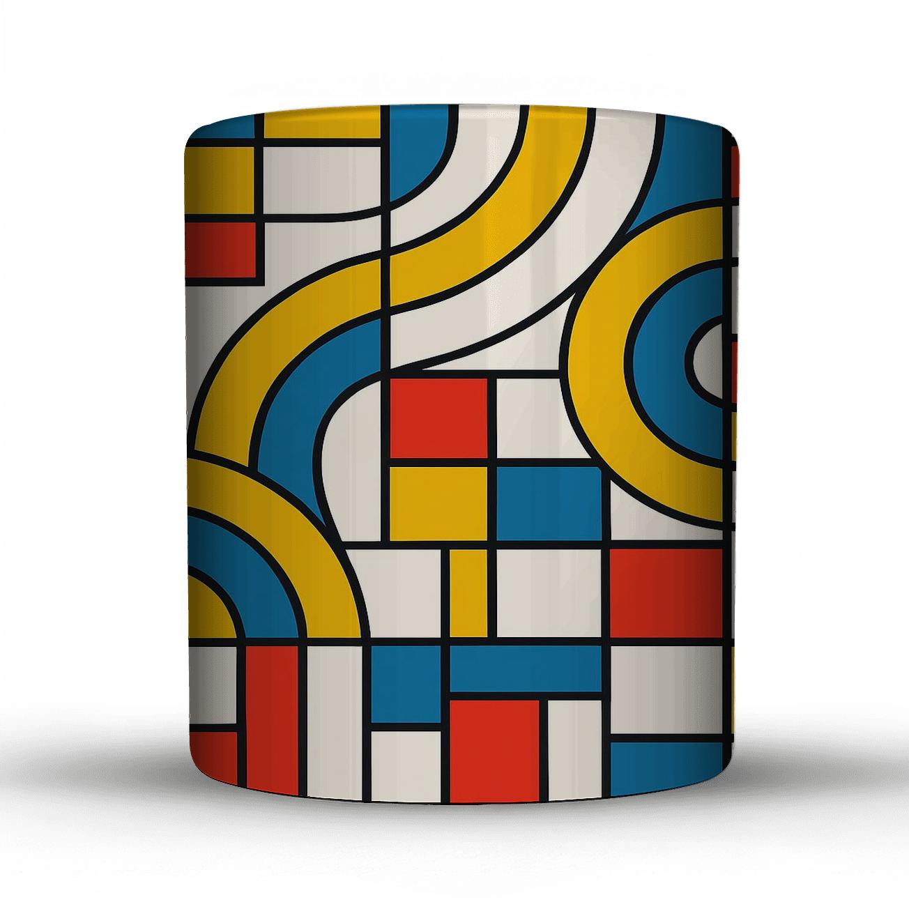 Supergraphic Bauhaus Transit Lines insulated thermal mugs