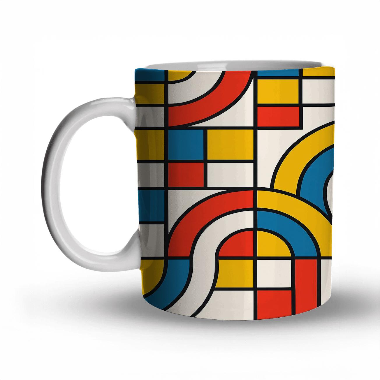 Supergraphic Bauhaus Transit Lines insulated thermal mugs