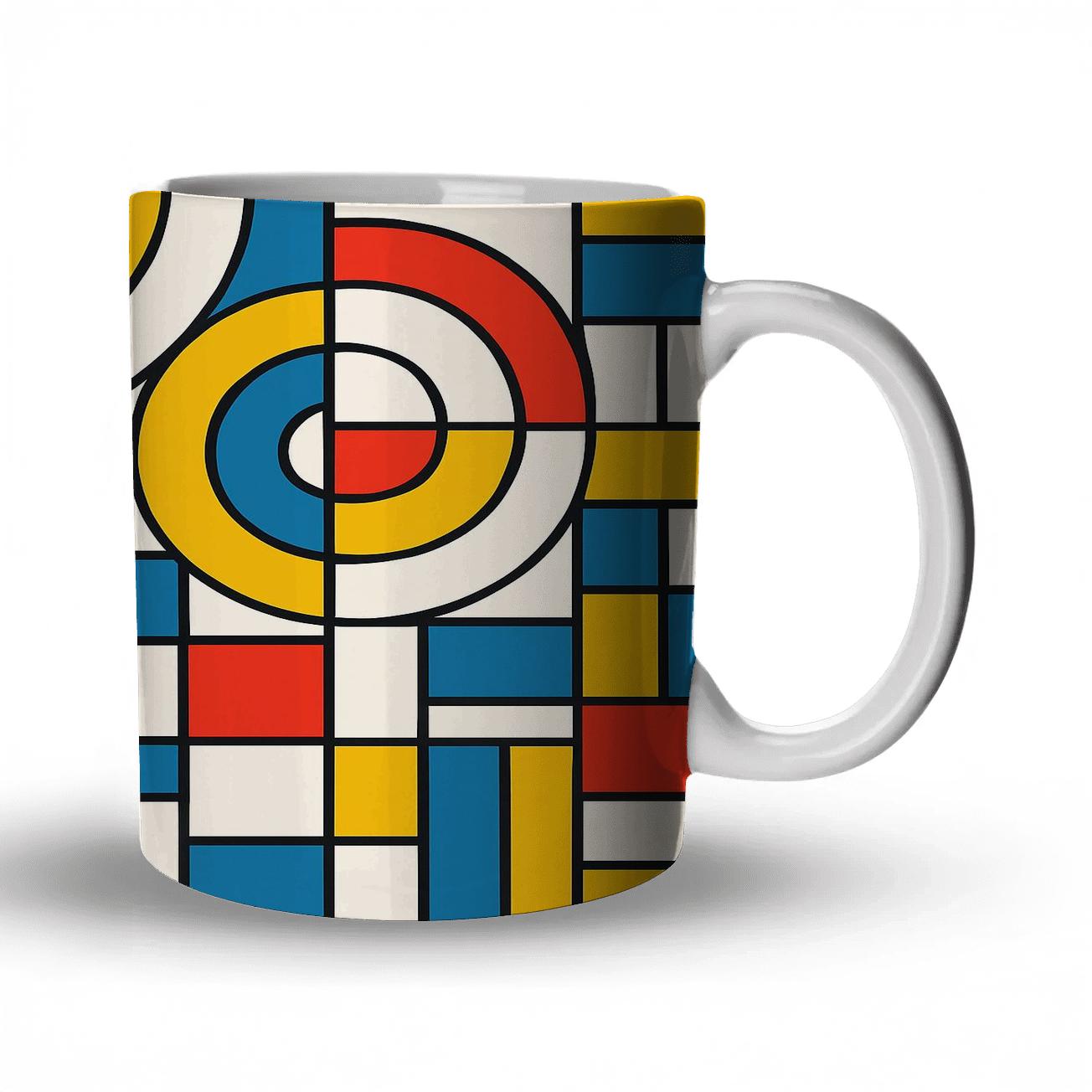 Supergraphic Bauhaus Transit Lines insulated thermal mugs