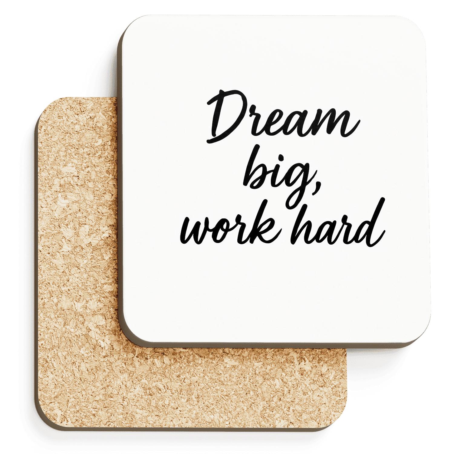 History Favors The Persistent Mind cork coaster sets