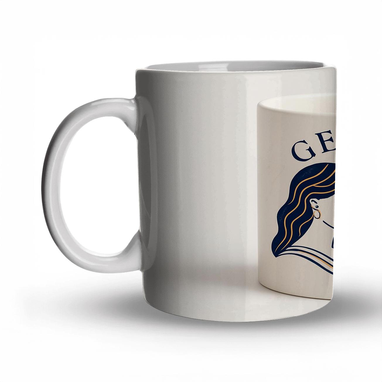 Gemini Twins Constellation Calligraphy Mug Design novelty coffee mugs