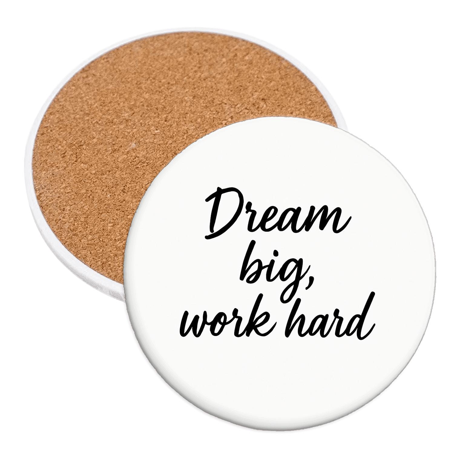 History Favors The Persistent Mind absorbent drink coasters