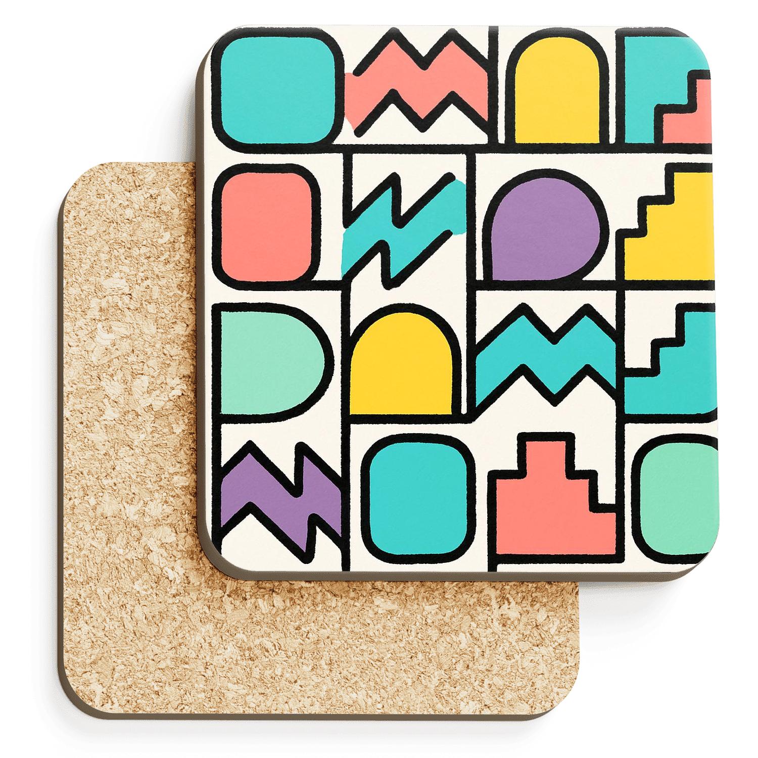 Memphis Metro Quilt Circuit coasters for home decor
