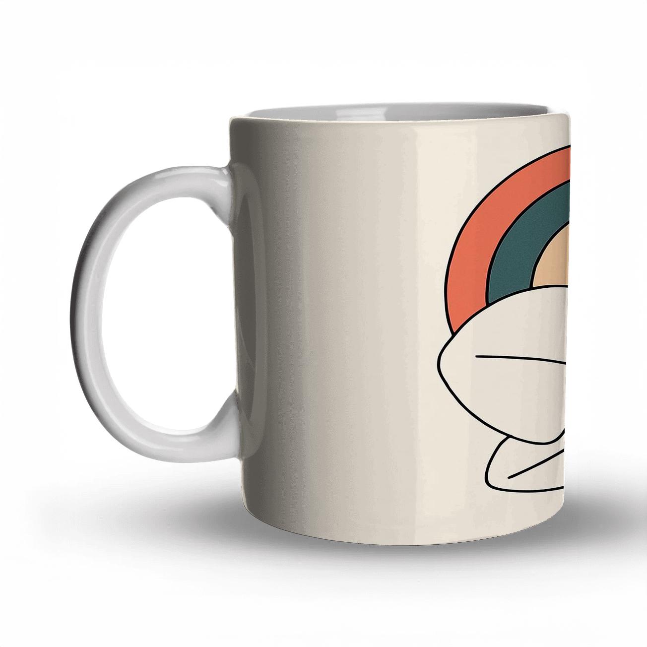 Orchid Spiral Geometry insulated thermal mugs