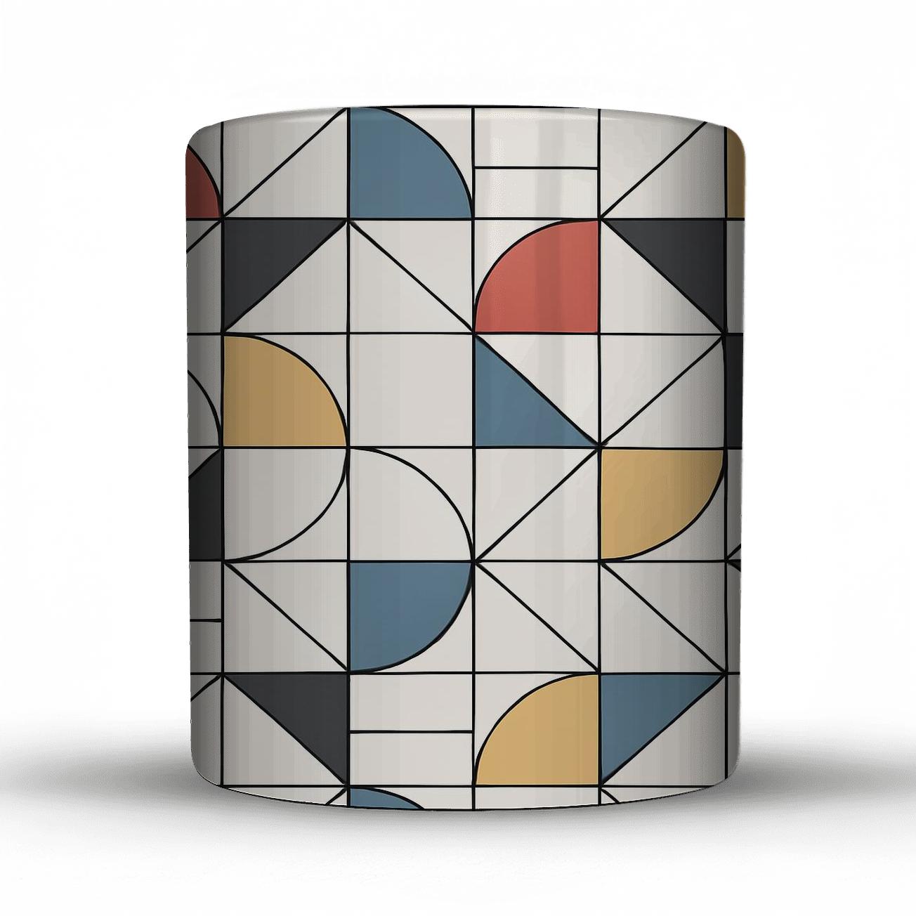 Bauhaus Modulo Weave Grid travel mugs with handles
