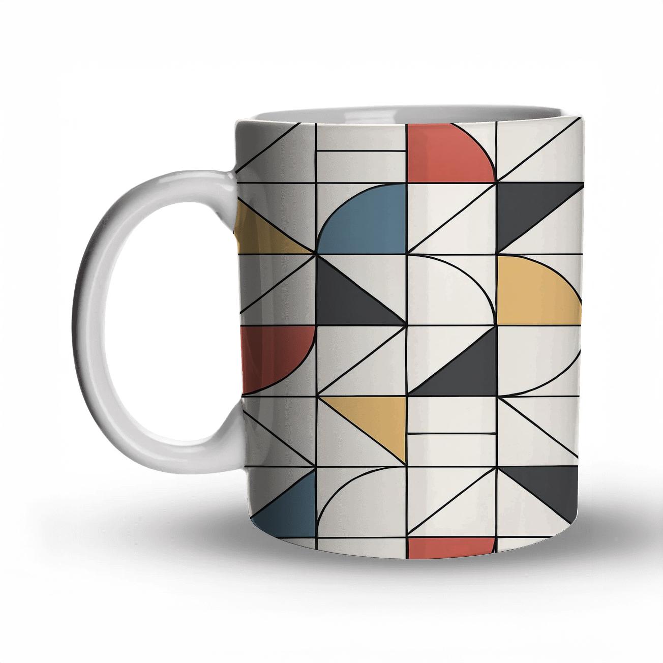 Bauhaus Modulo Weave Grid travel mugs with handles