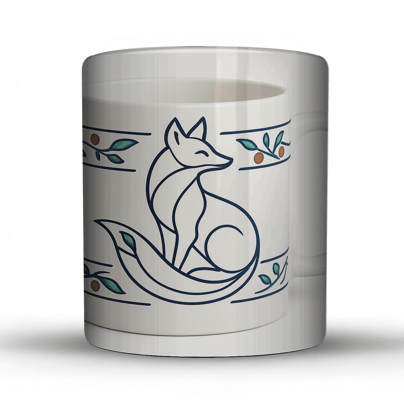 Art Nouveau Fox Vine Wrap Mug novelty coffee mugs