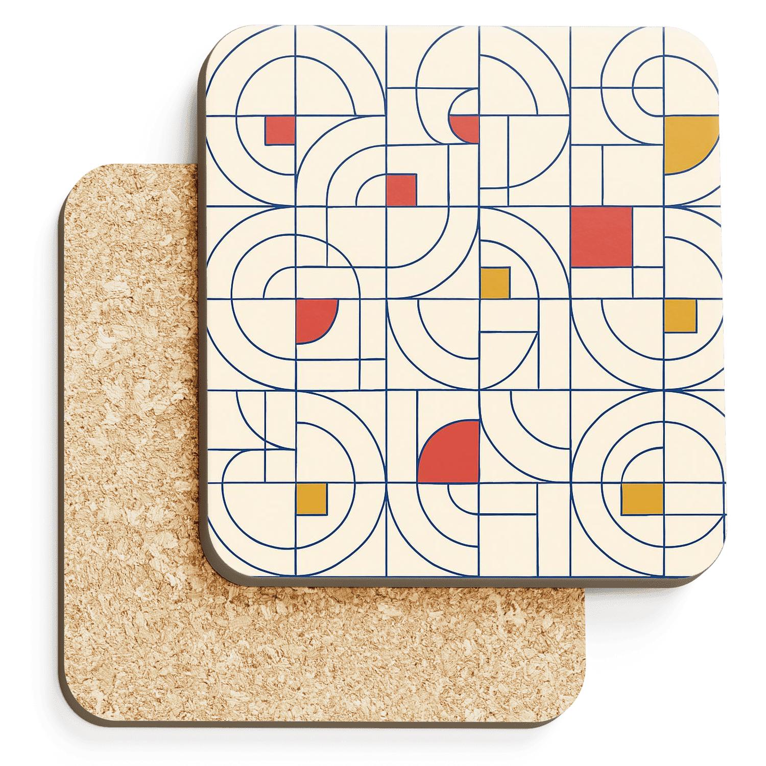 Bauhaus Modular Constellation Grid elegant tabletop coasters