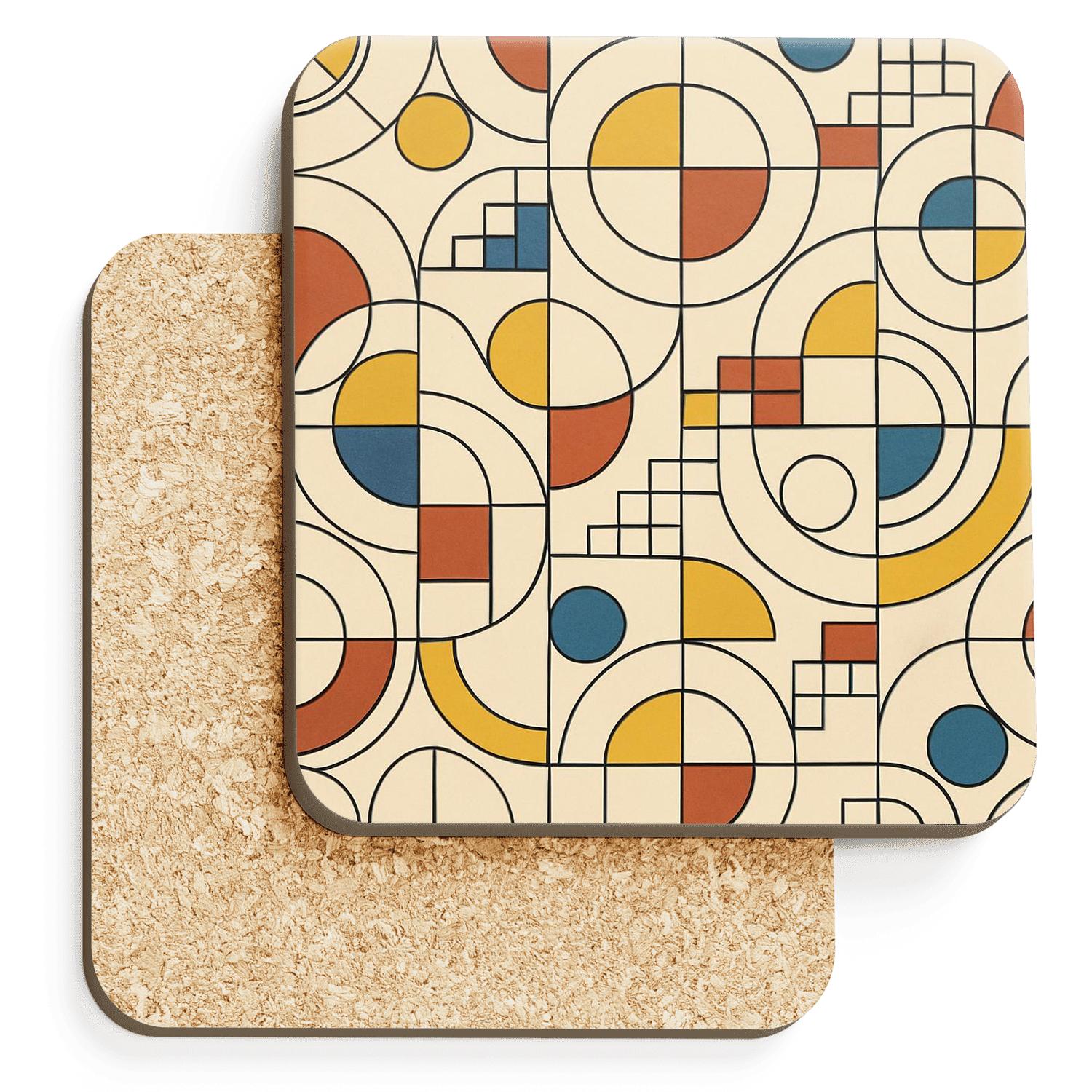 Bauhaus Weimar Orbit Weave elegant tabletop coasters