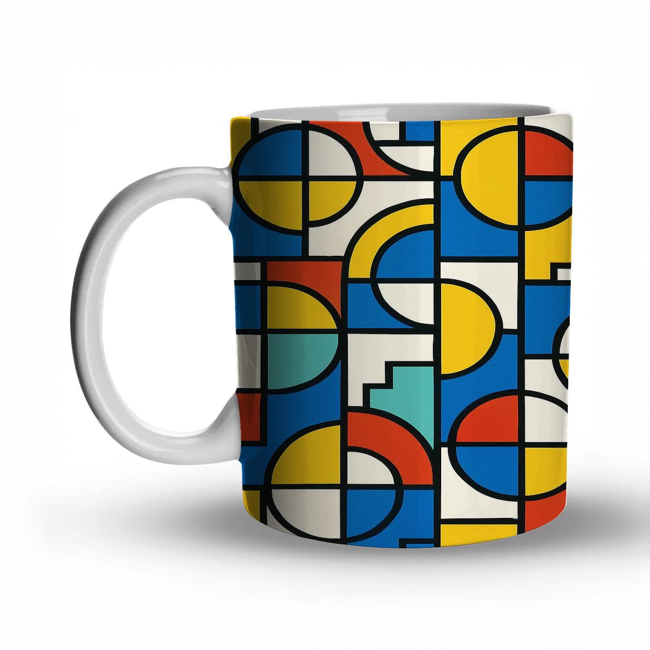 Bauhaus Syncopated Stripes decorative mug sets