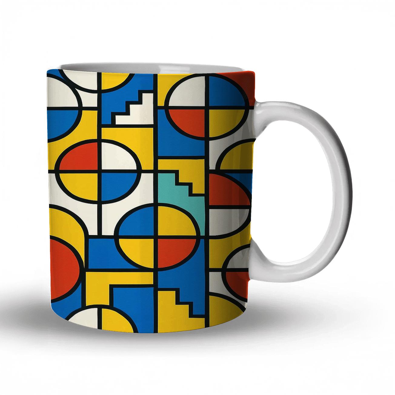 Bauhaus Syncopated Stripes decorative mug sets