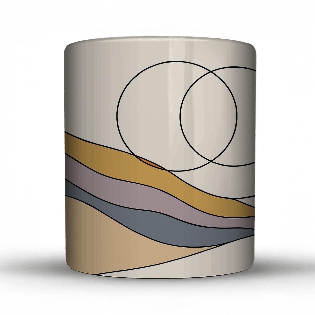 Desert Wind Topography Forms novelty coffee mugs