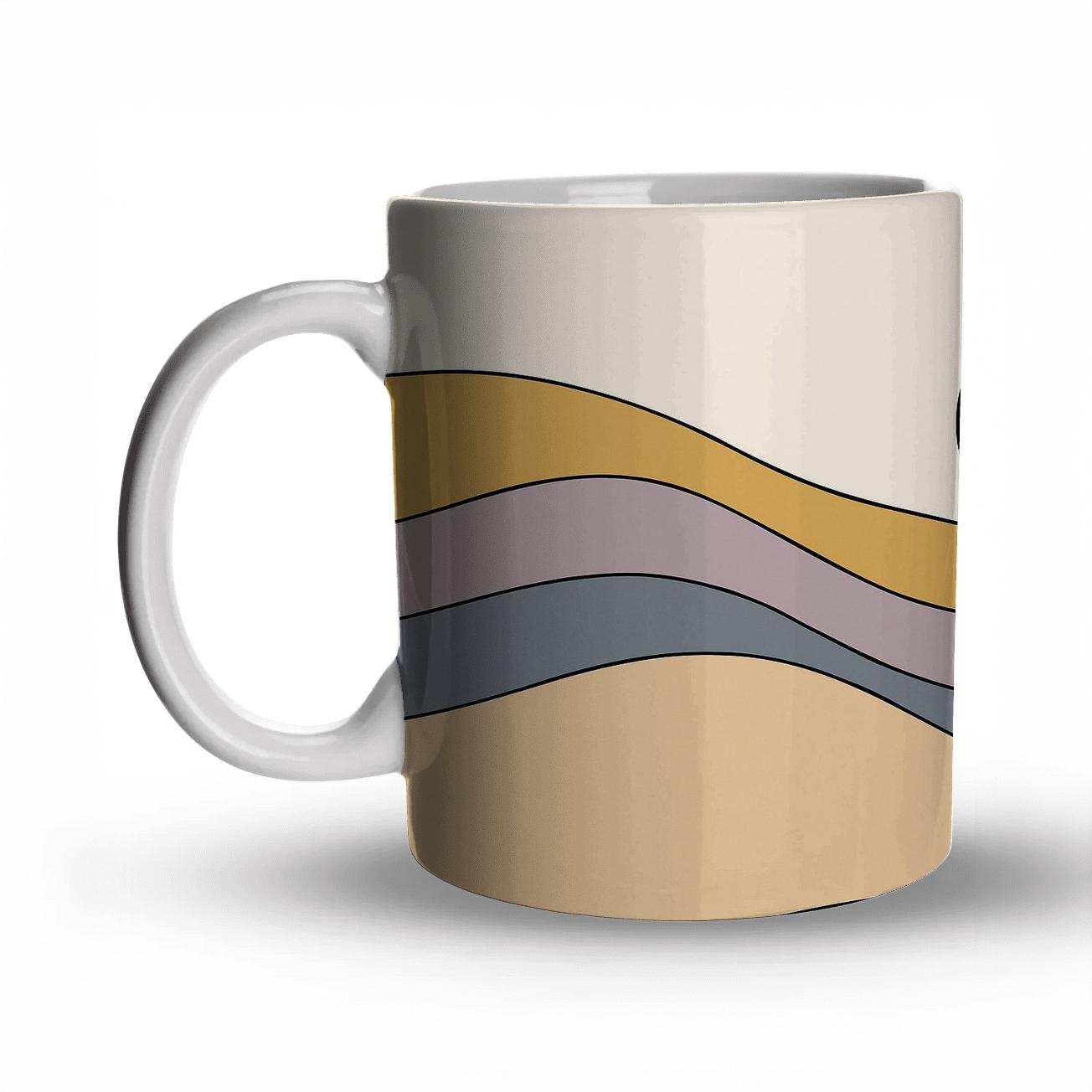 Desert Wind Topography Forms novelty coffee mugs
