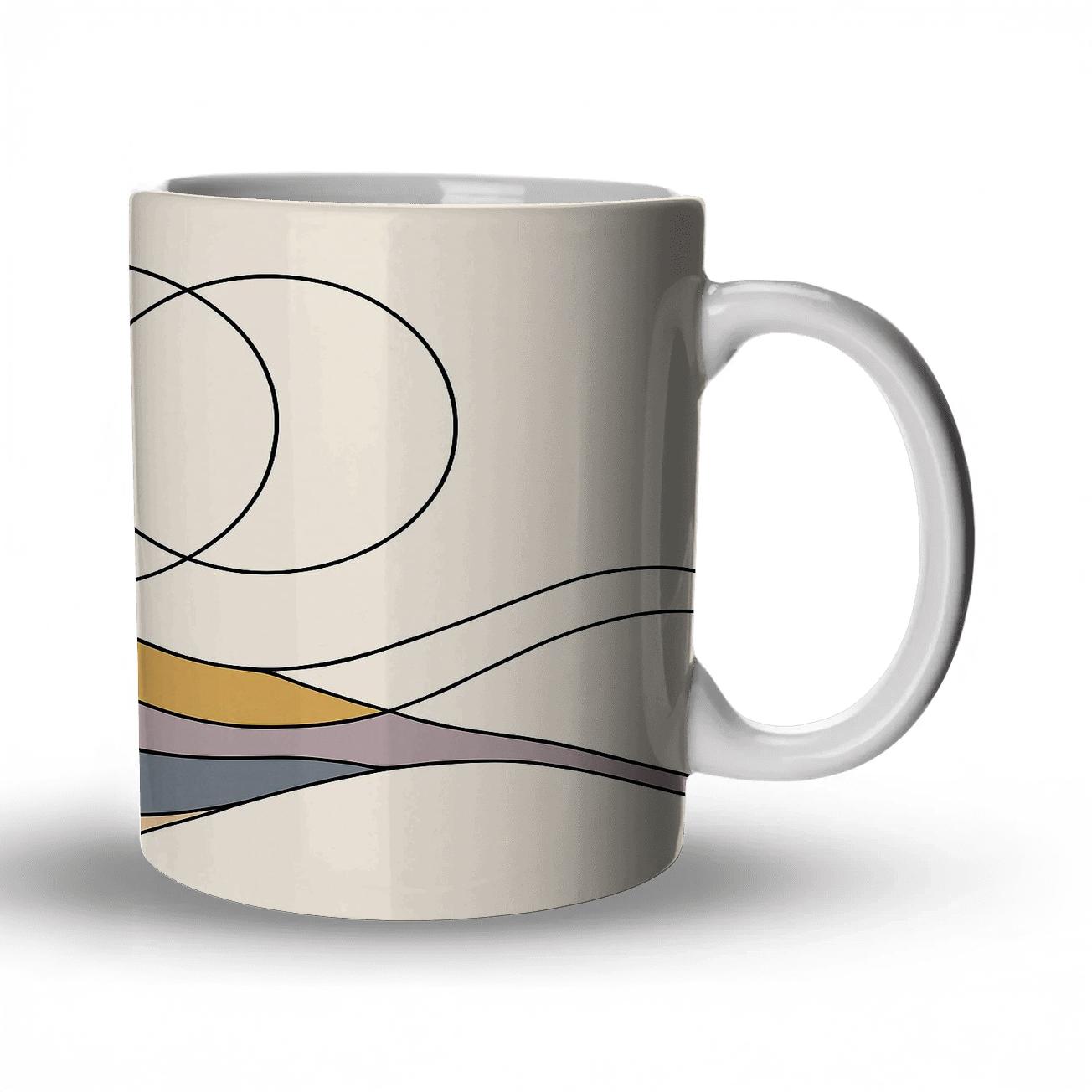 Desert Wind Topography Forms novelty coffee mugs