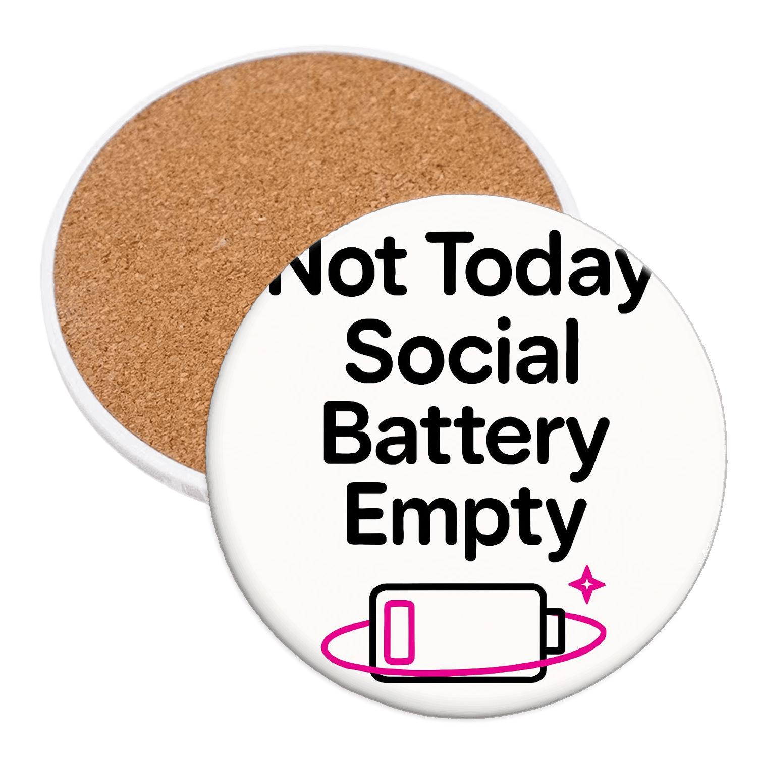 Social Battery Empty Orbit stone coaster collections